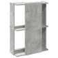 vidaXL Βιβλιοθήκη 3 επιπέδων Μπετόν Γκρι 60x30x80 cm Ξύλινη κατασκευή