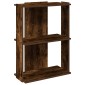 vidaXL Βιβλιοθήκη 3 Επιπέδων Καπνιστή Δρυς 60x30x80 εκ. Επεξεργ. Ξύλο