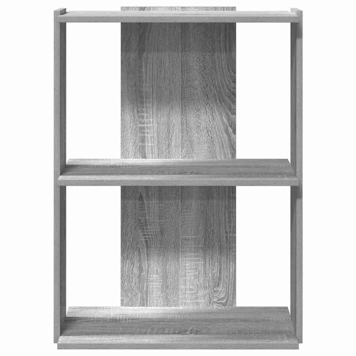 vidaXL Βιβλιοθήκη 3 Επιπέδων Γκρι Sonoma 60x30x80 εκ. Επεξεργ. Ξύλο