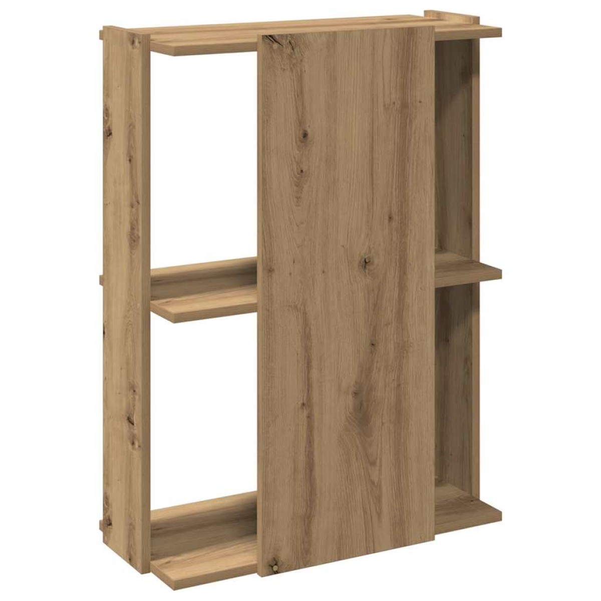vidaXL Βιβλιοθήκη 3 επιπέδων Δρυς τεχνίτης 60x30x80 cm