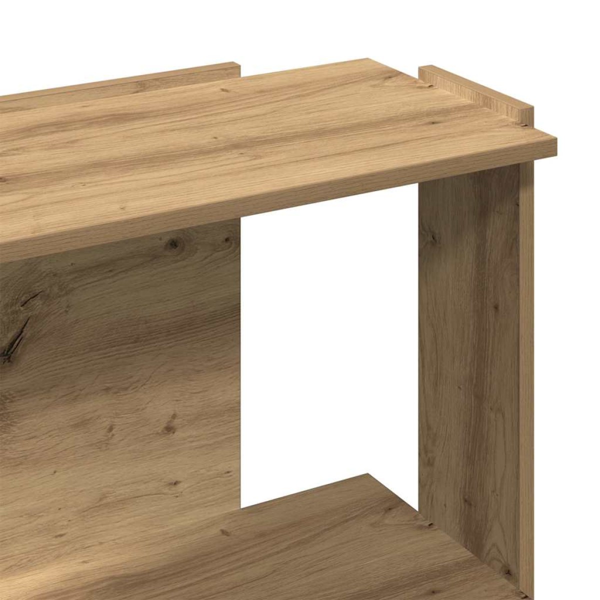 vidaXL Βιβλιοθήκη 3 επιπέδων Δρυς τεχνίτης 60x30x80 cm