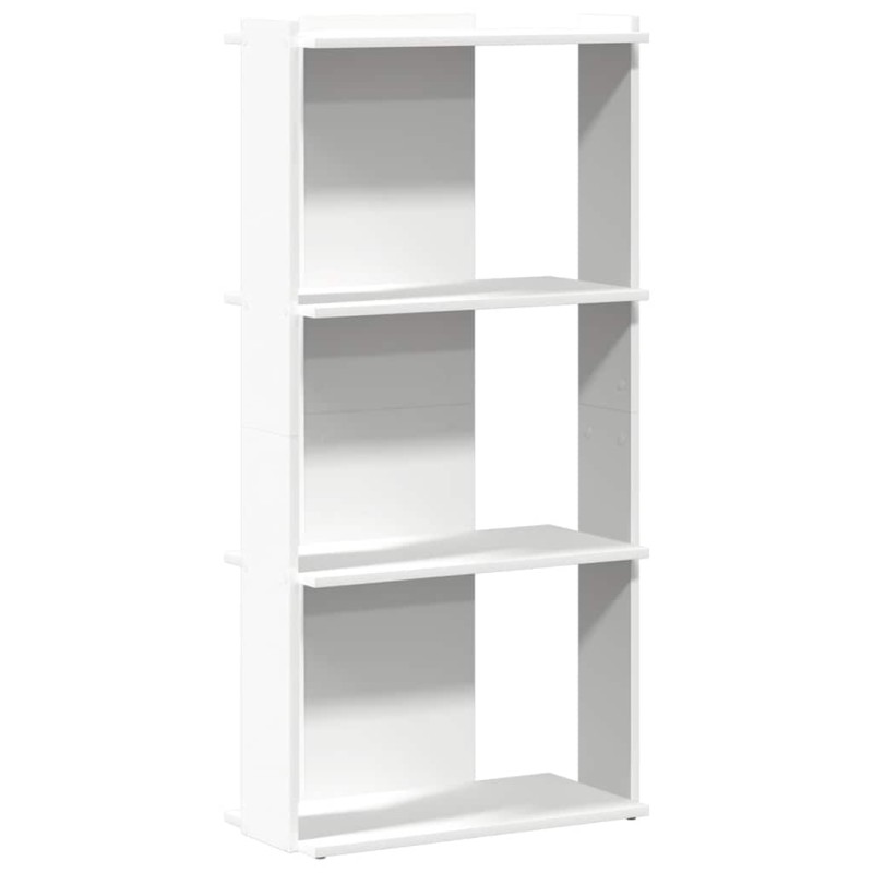 vidaXL Βιβλιοθήκη 3 επιπέδων Λευκό 60x30x120 cm Ξύλινη κατασκευή