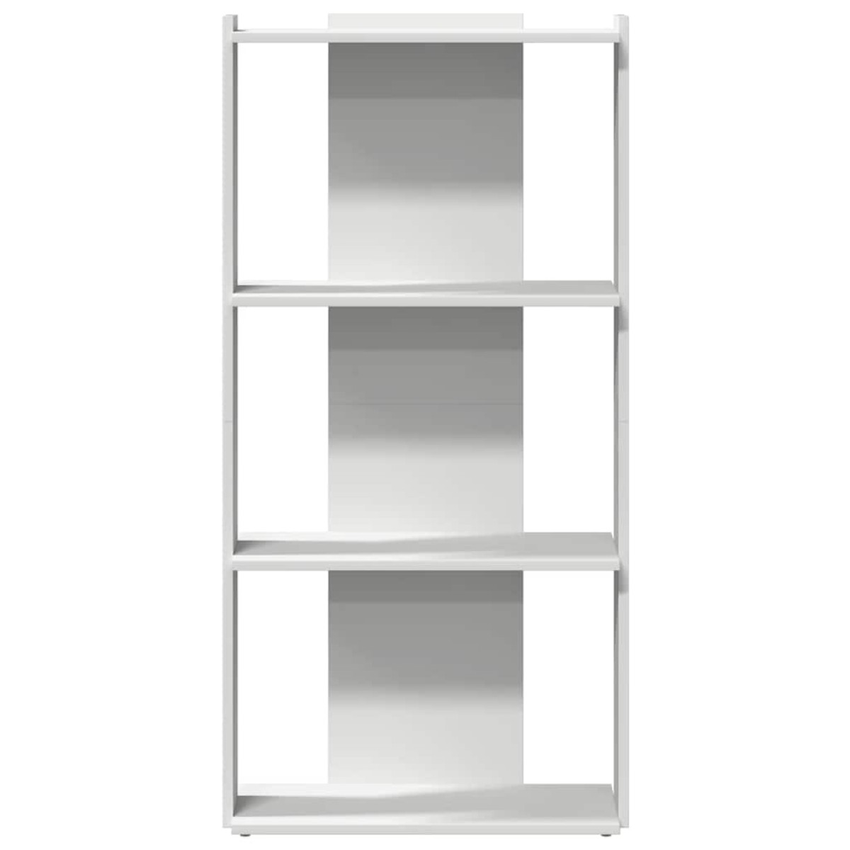 vidaXL Βιβλιοθήκη 3 επιπέδων Λευκό 60x30x120 cm Ξύλινη κατασκευή