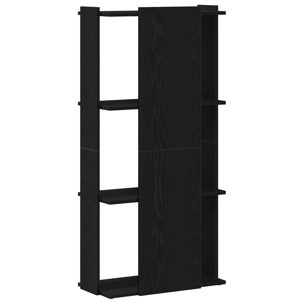 vidaXL Βιβλιοθήκη 3 Επιπέδων Μαύρη 60x30x120 εκ. Επεξεργασμένο Ξύλο