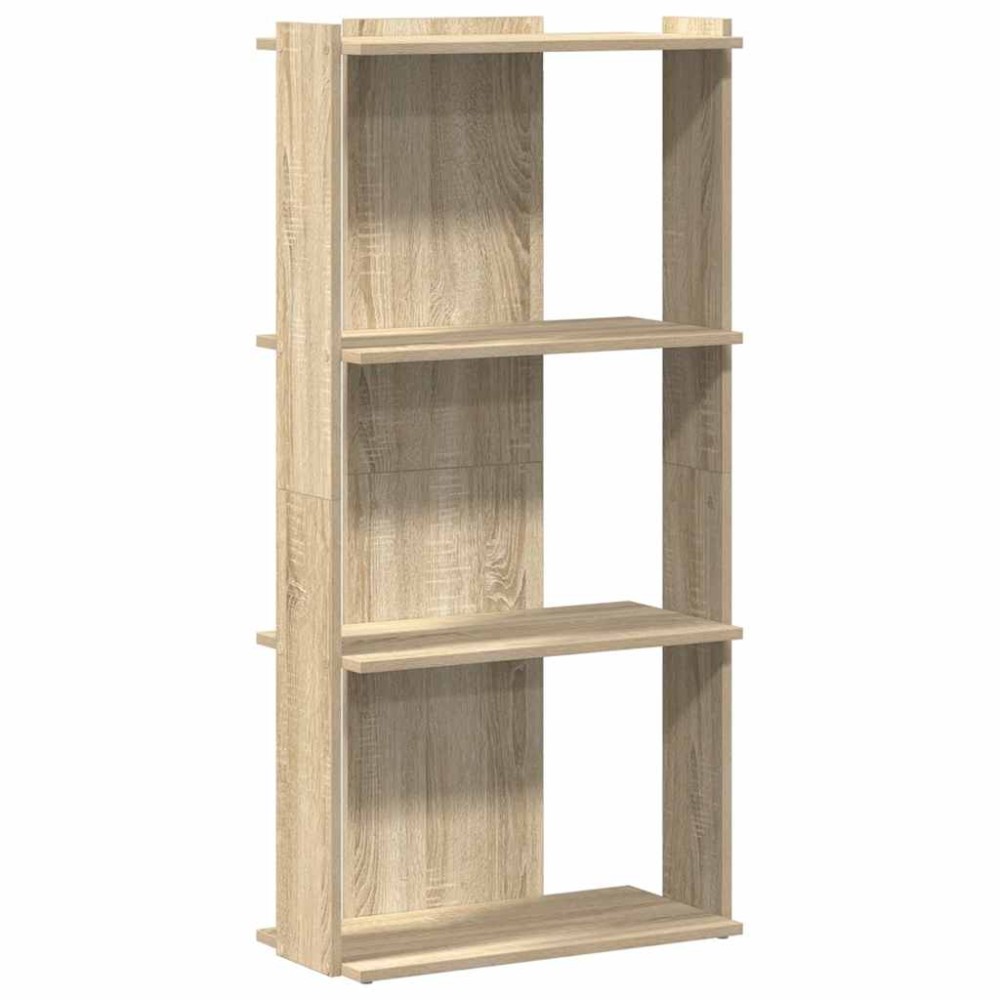 vidaXL Βιβλιοθήκη 3 Επιπέδων Sonoma Δρυς 60x30x120 εκ. Επεξεργ. Ξύλο