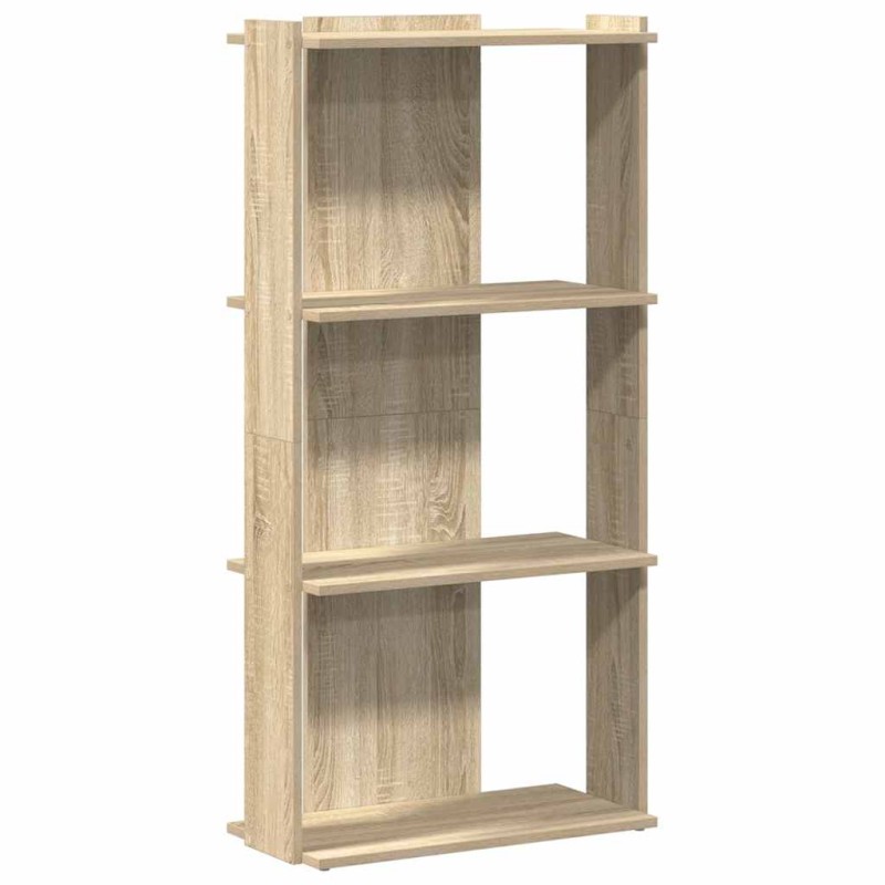 vidaXL Βιβλιοθήκη 3 Επιπέδων Sonoma Δρυς 60x30x120 εκ. Επεξεργ. Ξύλο