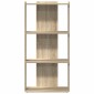 vidaXL Βιβλιοθήκη 3 Επιπέδων Sonoma Δρυς 60x30x120 εκ. Επεξεργ. Ξύλο