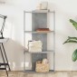 vidaXL Βιβλιοθήκη 3 επιπέδων Μπετόν Γκρι 60x30x120 cm Ξύλινη κατασκευή