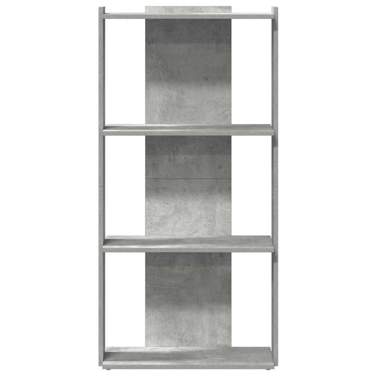 vidaXL Βιβλιοθήκη 3 επιπέδων Μπετόν Γκρι 60x30x120 cm Ξύλινη κατασκευή