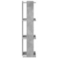 vidaXL Βιβλιοθήκη 3 επιπέδων Μπετόν Γκρι 60x30x120 cm Ξύλινη κατασκευή