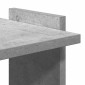 vidaXL Βιβλιοθήκη 3 επιπέδων Μπετόν Γκρι 60x30x120 cm Ξύλινη κατασκευή