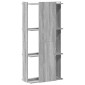 vidaXL Βιβλιοθήκη 3 Επιπέδων Γκρι Sonoma 60x30x120 εκ. Επεξεργ. Ξύλο