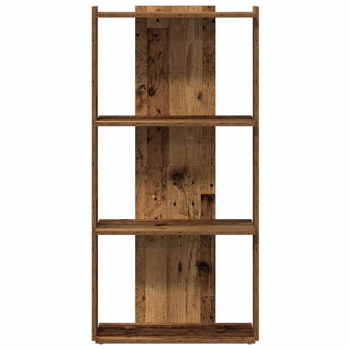 vidaXL Βιβλιοθήκη 3 επιπέδων Παλιό Ξύλο 60x30x120 cm Ξύλινη κατασκευή