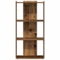 vidaXL Βιβλιοθήκη 3 επιπέδων Παλιό Ξύλο 60x30x120 cm Ξύλινη κατασκευή