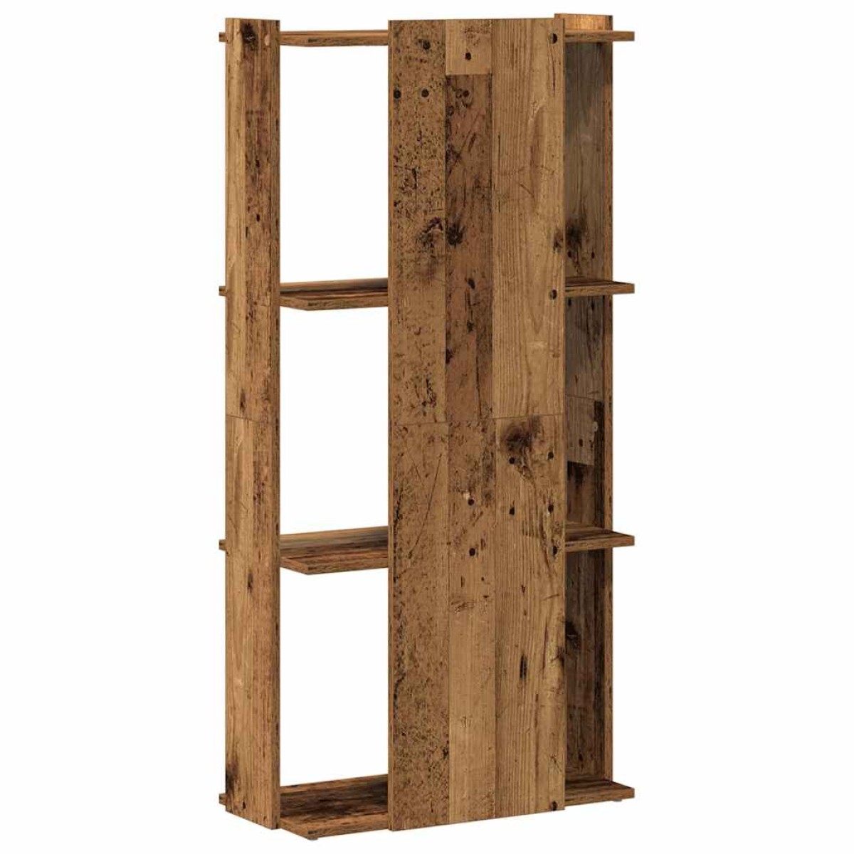 vidaXL Βιβλιοθήκη 3 επιπέδων Παλιό Ξύλο 60x30x120 cm Ξύλινη κατασκευή