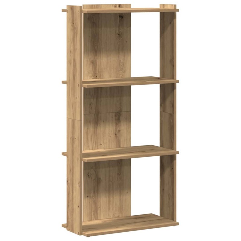 vidaXL Βιβλιοθήκη 3 επιπέδων Δρυς τεχνίτης 60x30x120 cm