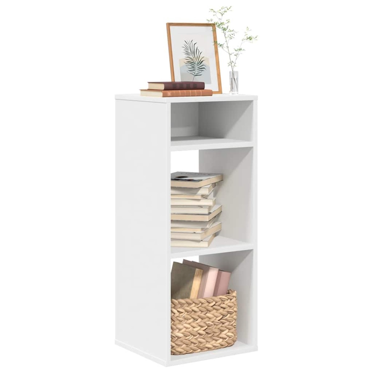 ντουλάπι βιβλίων vidaXL Λευκό 34x31x80 cm Κατασκευασμένο ξύλο