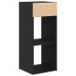 vidaXL Βιβλιοθήκη με 5 Ράφια Μαύρη 34x31x80 εκ. Επεξεργασμένο Ξύλο