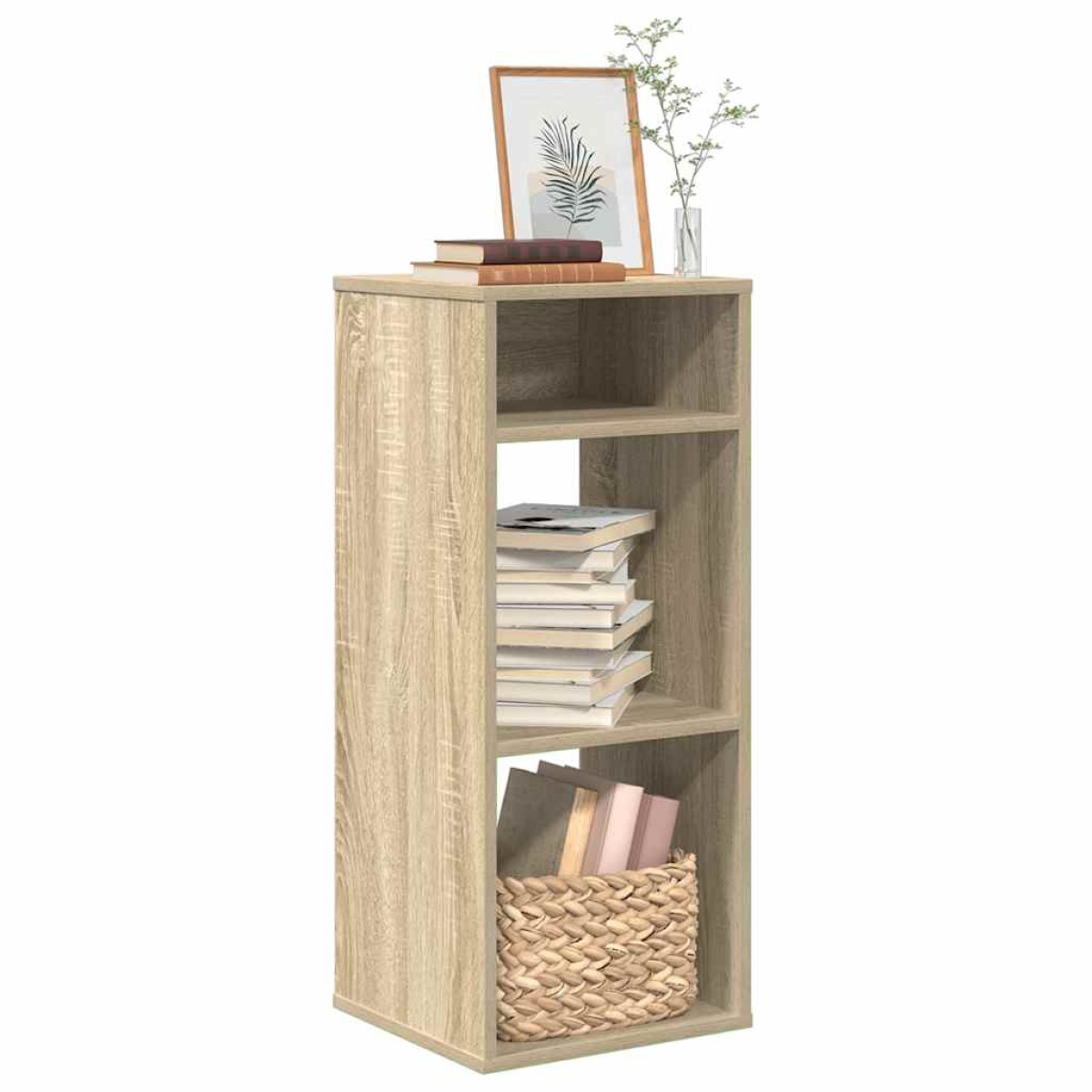 vidaXL Βιβλιοθήκη Χρώμα Sonoma Δρυς 34x31x80 εκ. από Μοριοσανίδα