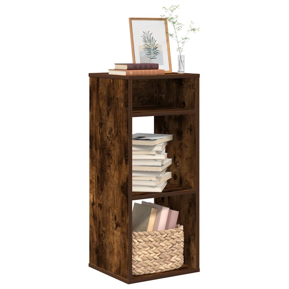 vidaXL Βιβλιοθήκη Καπνιστή Δρυς 34x31x80 εκ. από Επεξεργασμένο Ξύλο
