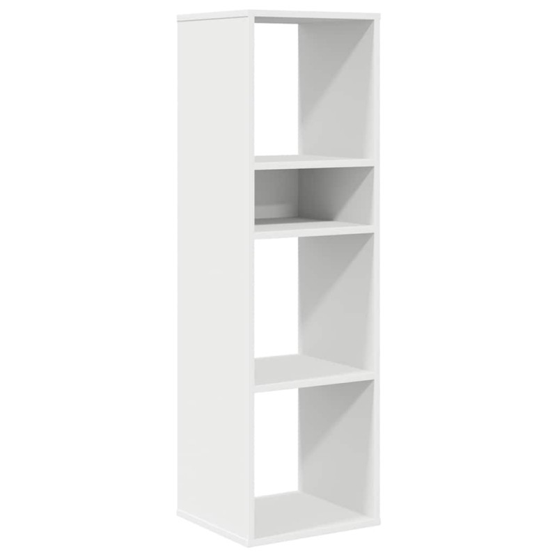 vidaXL Βιβλιοθήκη με 5 Ράφια Λευκή 34x31x112 εκ. Επεξεργασμένο Ξύλο