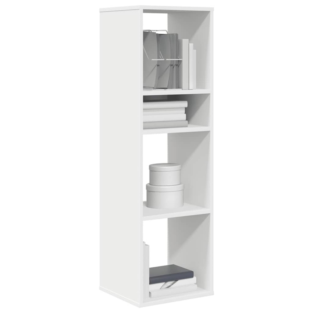 vidaXL Βιβλιοθήκη με 5 Ράφια Λευκή 34x31x112 εκ. Επεξεργασμένο Ξύλο