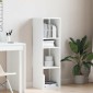 vidaXL Βιβλιοθήκη με 5 Ράφια Λευκή 34x31x112 εκ. Επεξεργασμένο Ξύλο