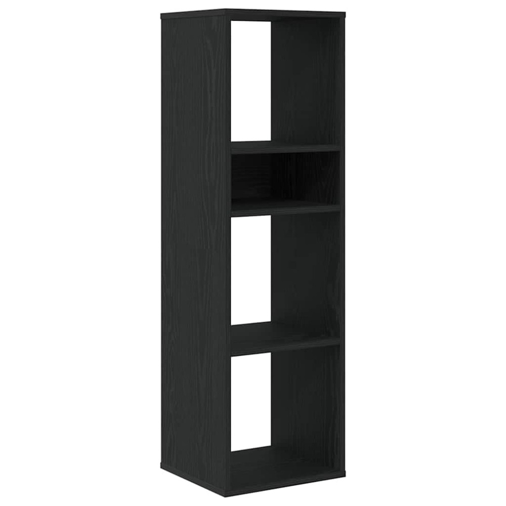 vidaXL Βιβλιοθήκη Μαύρη 34x31x112 εκ. από Επεξεργασμένο Ξύλο