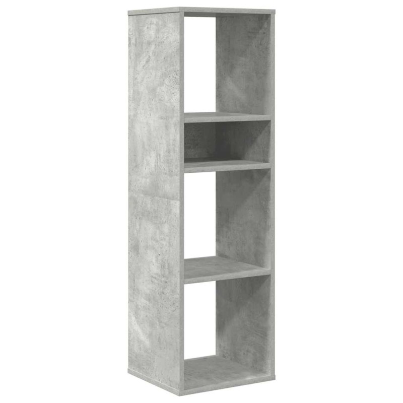 vidaXL Βιβλιοθήκη Γκρι του Σκυροδέματος 34x31x112 εκ. από Μοριοσανίδα