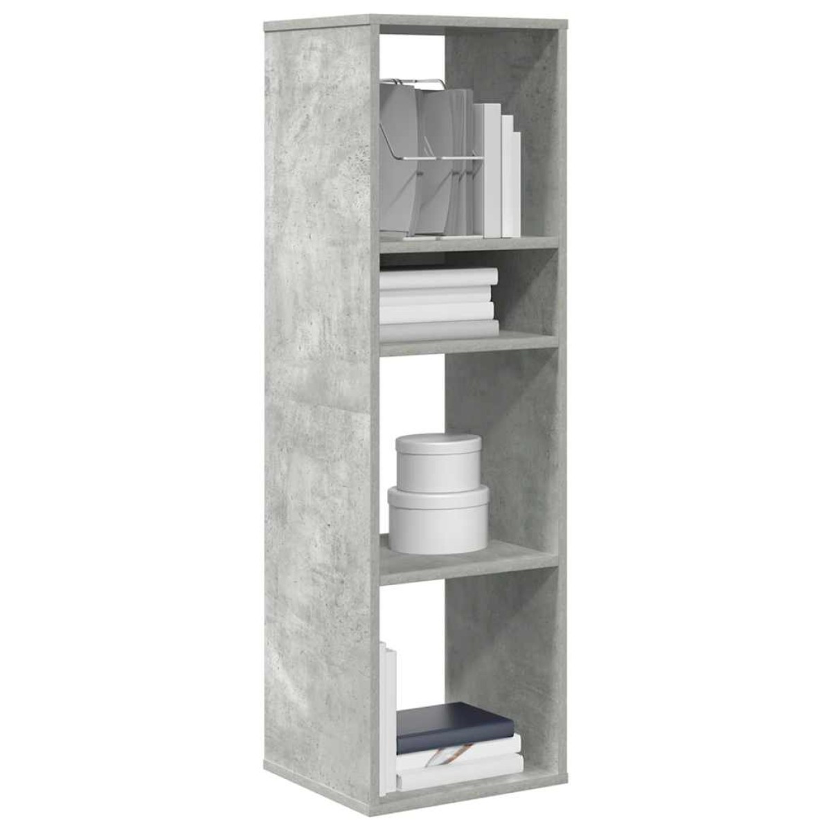 vidaXL Βιβλιοθήκη Γκρι του Σκυροδέματος 34x31x112 εκ. από Μοριοσανίδα