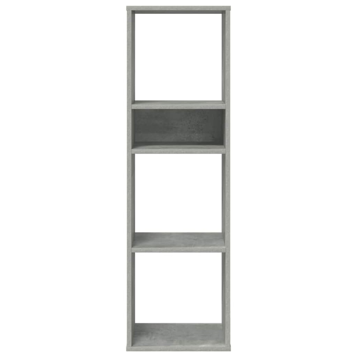 vidaXL Βιβλιοθήκη Γκρι του Σκυροδέματος 34x31x112 εκ. από Μοριοσανίδα
