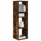 vidaXL Βιβλιοθήκη Καπνιστή Δρυς 34x31x112 εκ. από Επεξεργασμένο Ξύλο