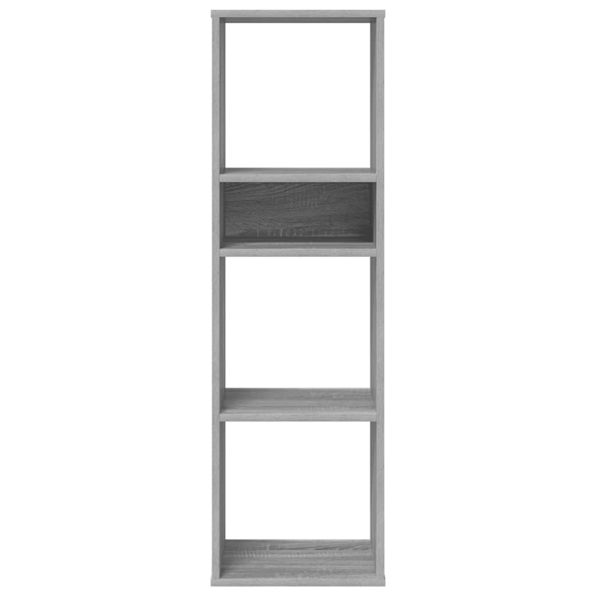 vidaXL Βιβλιοθήκη Γκρι Sonoma 34x31x112 εκ. από Επεξεργασμένο Ξύλο