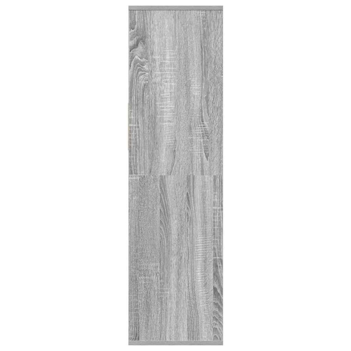vidaXL Βιβλιοθήκη Γκρι Sonoma 34x31x112 εκ. από Επεξεργασμένο Ξύλο