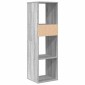 vidaXL Βιβλιοθήκη Γκρι Sonoma 34x31x112 εκ. από Επεξεργασμένο Ξύλο
