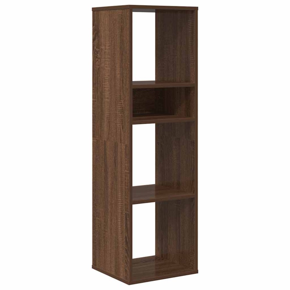 vidaXL Βιβλιοθήκη Καφέ Δρυς 34x31x112 εκ. από Επεξεργασμένο Ξύλο