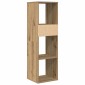 vidaXL Βιβλιοθήκη Artisan Δρυς 34x31x112 εκ. Επεξεργασμένο Ξύλο