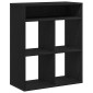 vidaXL Βιβλιοθήκη με 5 Ράφια Μαύρη 66x31x80 εκ. Επεξεργασμένο Ξύλο