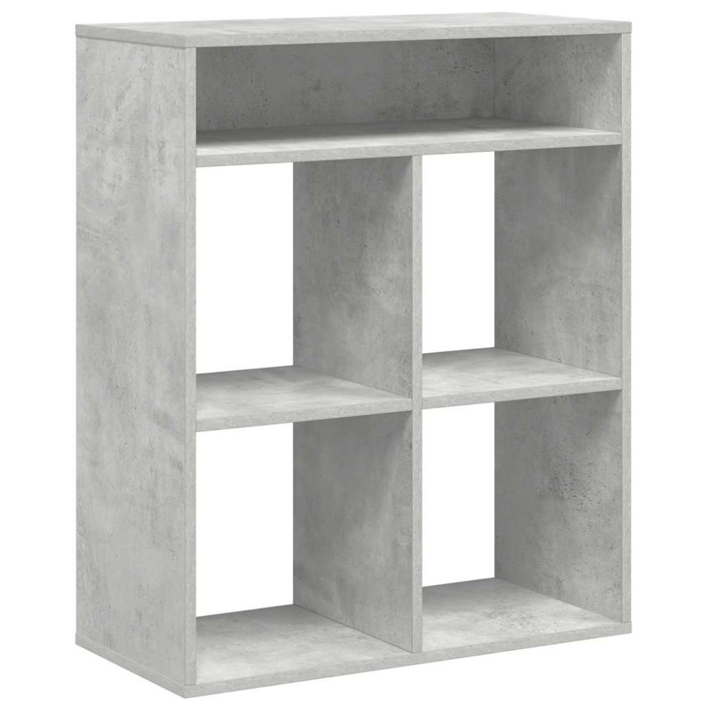 vidaXL Βιβλιοθήκη Γκρι Σκυροδέματος 66x31x80 εκ. από Επεξεργ. Ξύλο