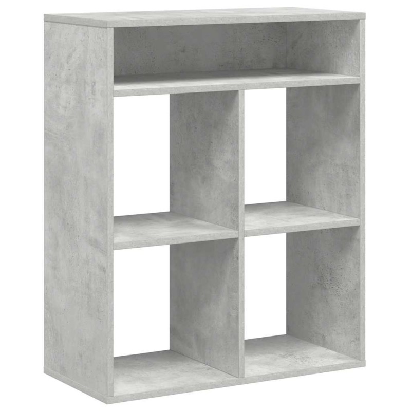 vidaXL Βιβλιοθήκη Γκρι Σκυροδέματος 66x31x80 εκ. από Επεξεργ. Ξύλο