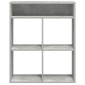 vidaXL Βιβλιοθήκη Γκρι Σκυροδέματος 66x31x80 εκ. από Επεξεργ. Ξύλο