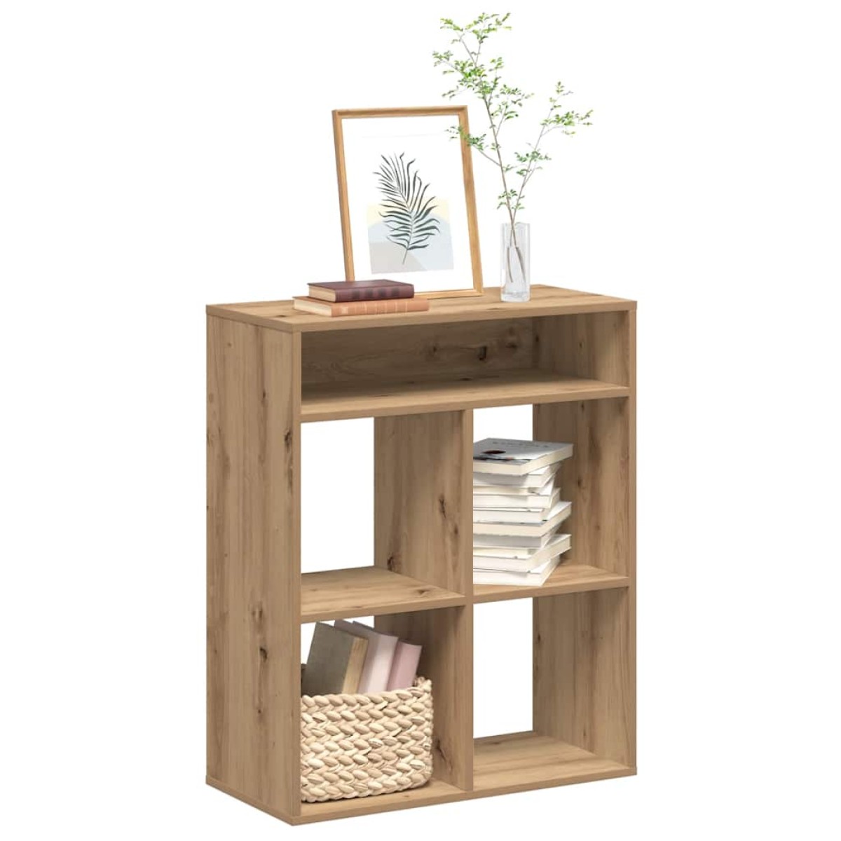 vidaXL Βιβλιοθήκη Αρτισιανή Δρυς 66x31x80 εκ. Επεξεργ. Ξύλο