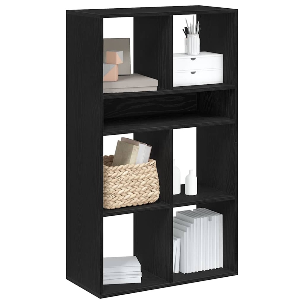 vidaXL Βιβλιοθήκη Μαύρη 66x31x112 εκ. από Επεξεργασμένο Ξύλο
