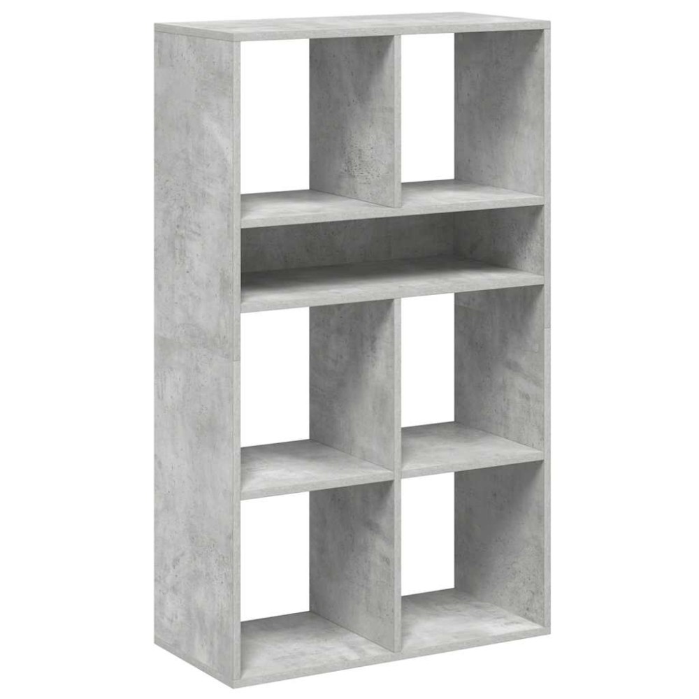 vidaXL Βιβλιοθήκη Γκρι του Σκυροδέματος 66x31x112 εκ. από Μοριοσανίδα