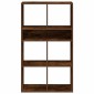 vidaXL Βιβλιοθήκη Καπνιστή Δρυς 66x31x112 εκ. από Επεξεργασμένο Ξύλο
