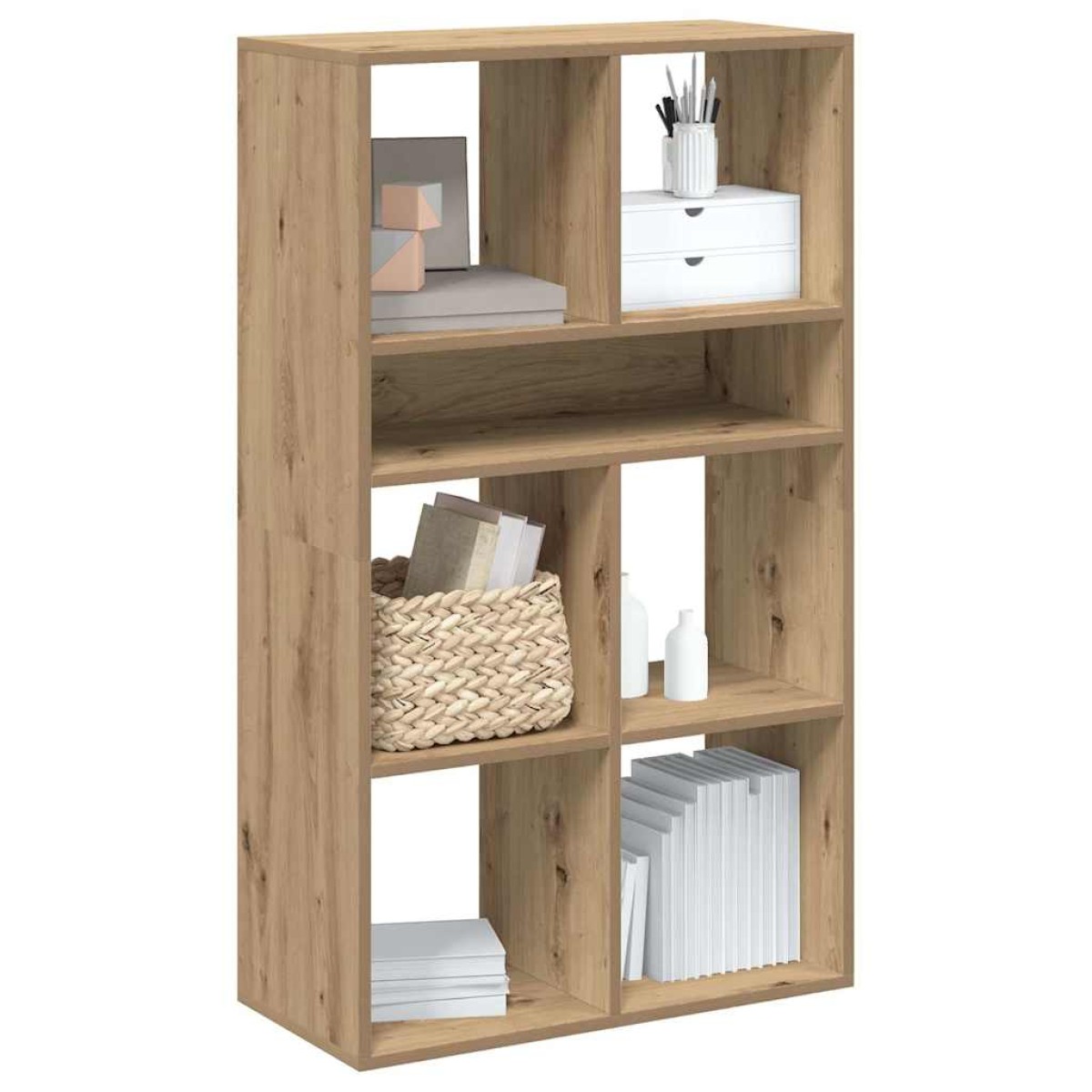 vidaXL Βιβλιοθήκη Artisan Δρυς 66x31x112 εκ. Επεξεργασμένο Ξύλο