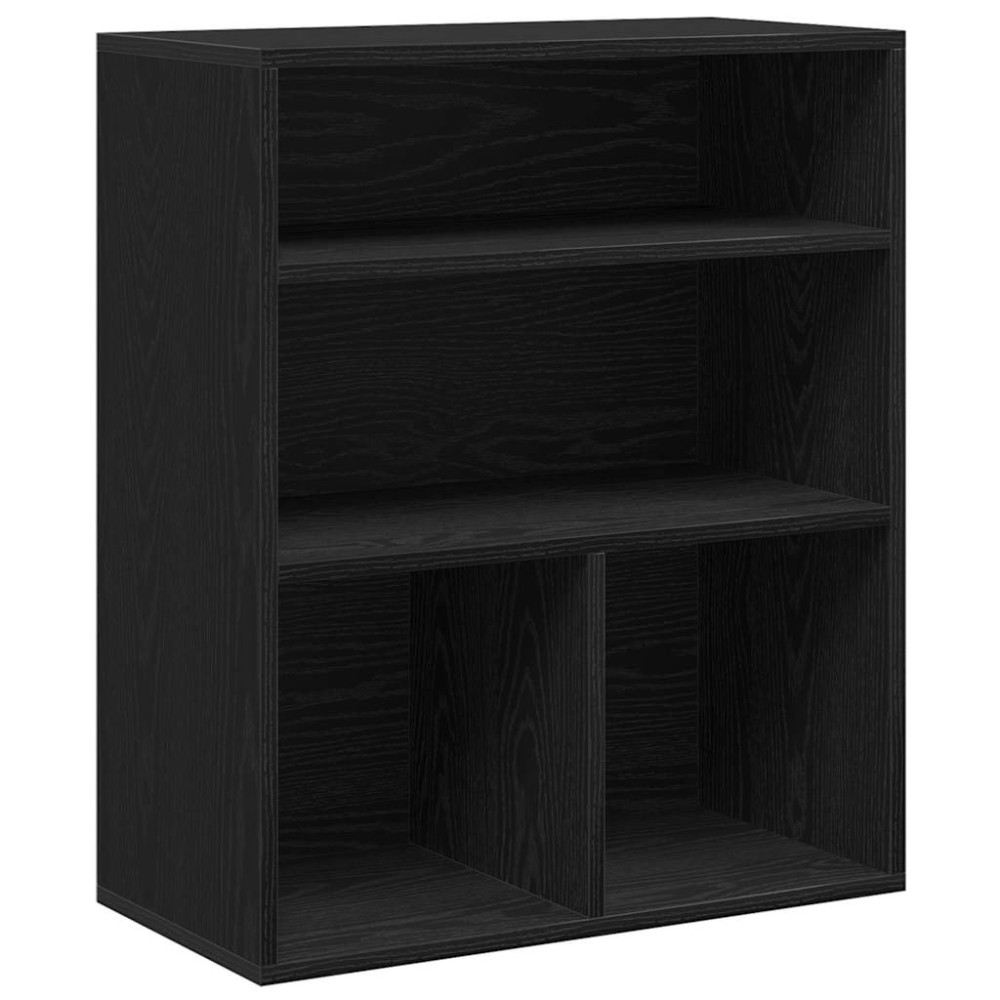 vidaXL Βιβλιοθήκη Μαύρο 60x30x71,5 εκ. από Επεξεργασμένο Ξύλο