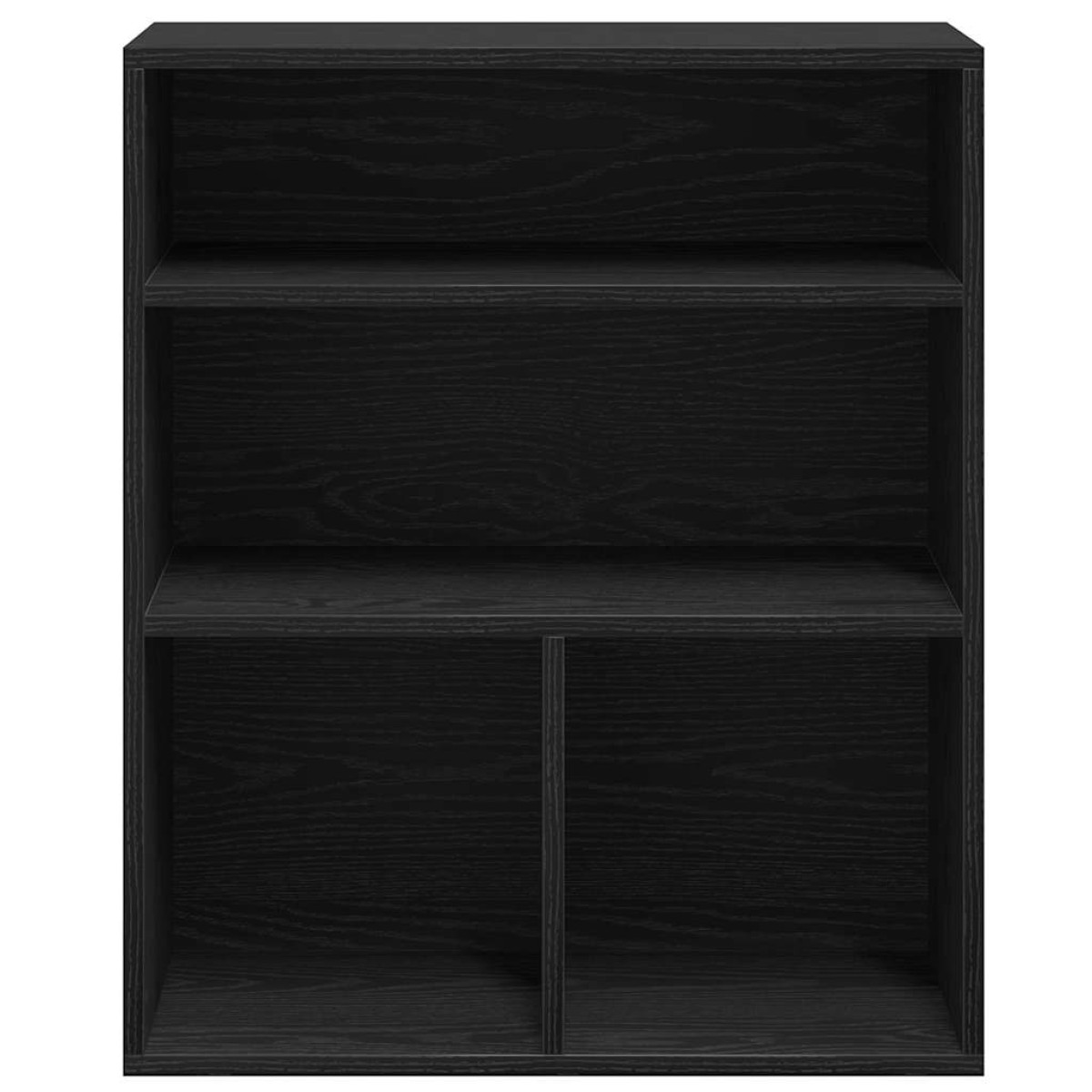vidaXL Βιβλιοθήκη Μαύρο 60x30x71,5 εκ. από Επεξεργασμένο Ξύλο