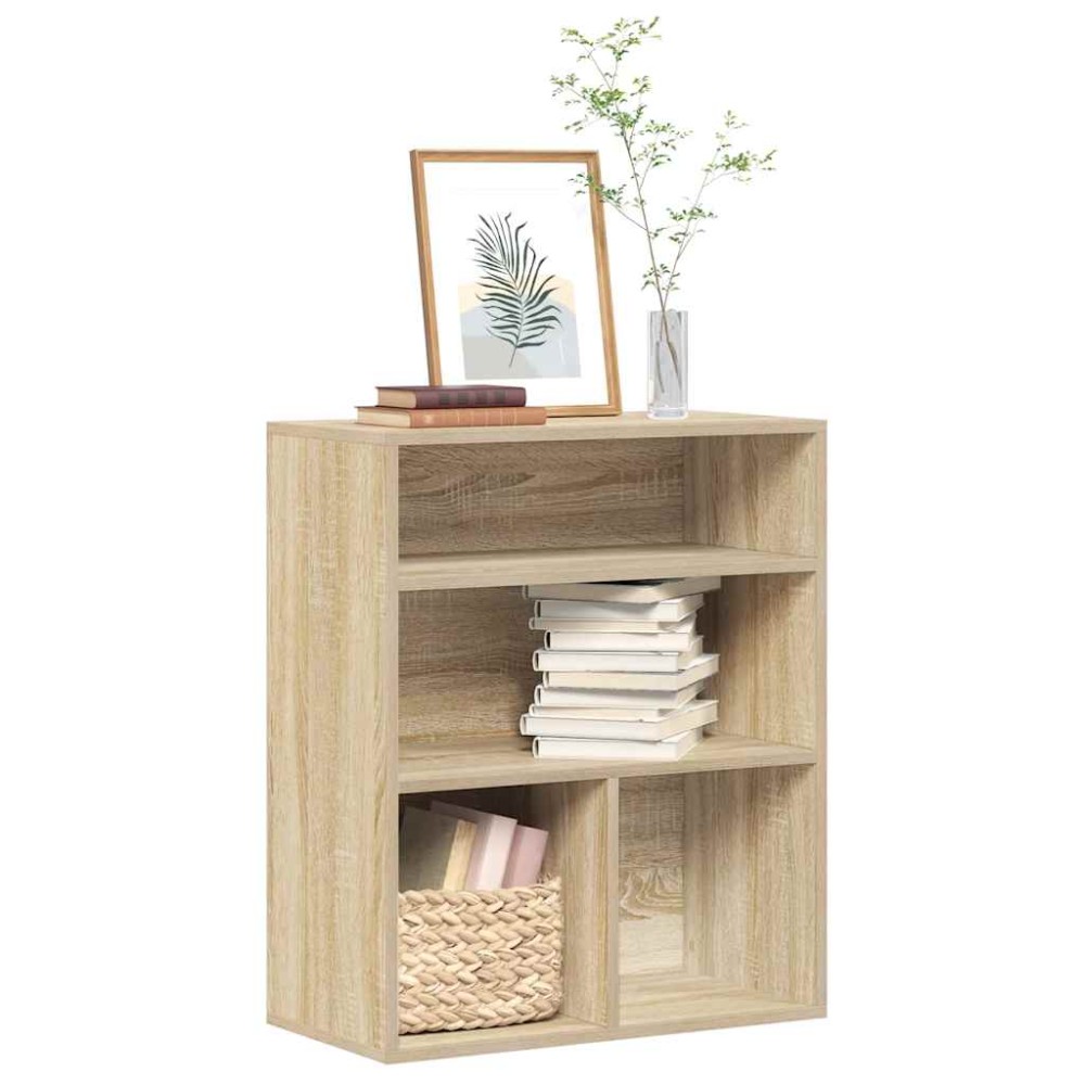 vidaXL Βιβλιοθήκη Χρώμα Sonoma Δρυς 60x30x71,5 εκ. από Μοριοσανίδα