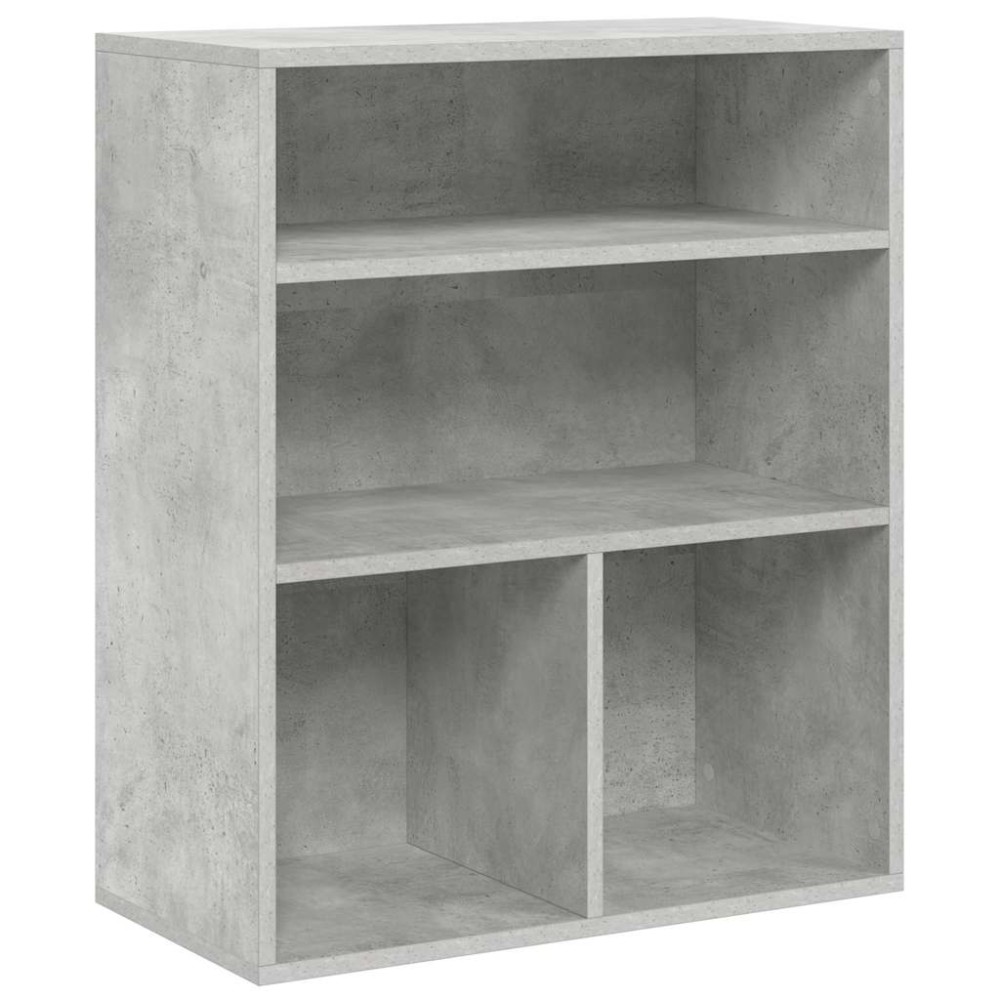 vidaXL Βιβλιοθήκη Γκρι του Σκυροδέματος 60x30x71,5 εκ. Επεξ. Ξύλο